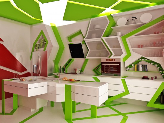 Интерьер современной кухни кубизм Интерьер современной кухни кубизм