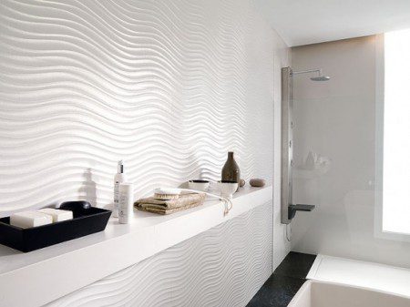 Перламутровая настенная плитка для ванной комнаты Катар от Porcelanosa