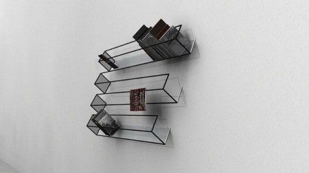 Книжная полка, выполненная в минималистском стиле Книжная полка, выполненная в минималистском стиле